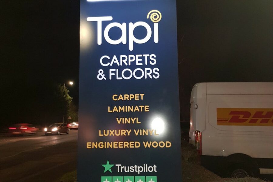 Tapi solar powered totem sign by Widd Signs